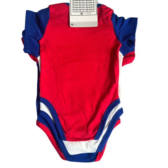 Buffalo Bills NFL Three Creepers One Piece Bodysuits 18 Months Red White Blue - Picture 8 of 11